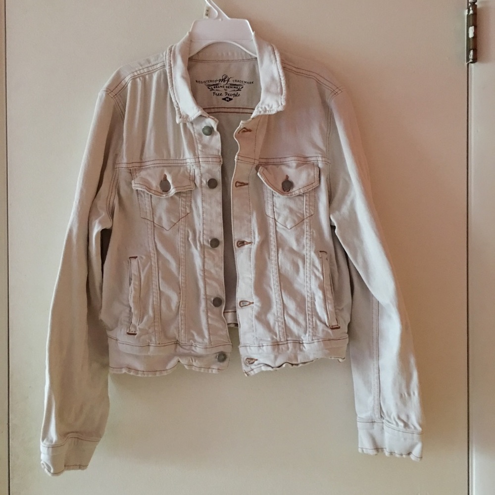 FP White Jean Jacket